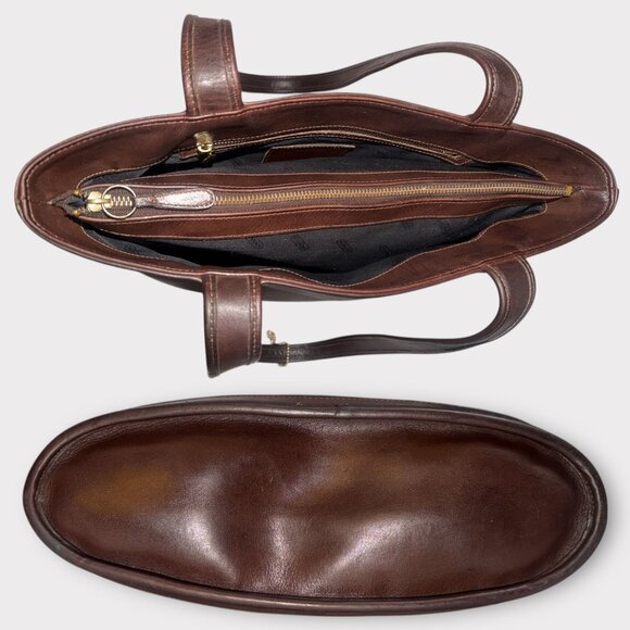 VTG Coach Bleecker Bucket Tote 9302 Mahogany Leather Shoulder Bag 90s USA - Picture 6 of 8